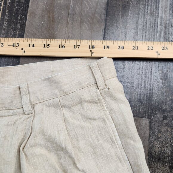 Mens Jos A Bank Travel Collection size 40 Linen Pleated Shorts - Picture 5 of 10